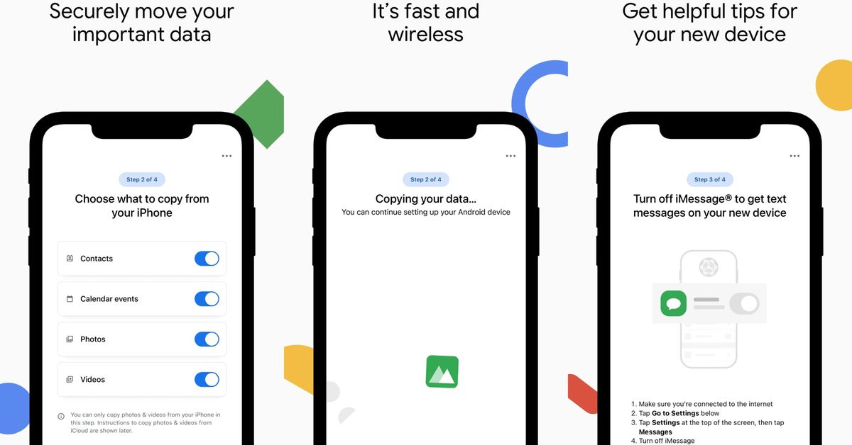 Google’s iPhone app for wirelessly switching to Android will be ready for Pixel owners in a few weeks