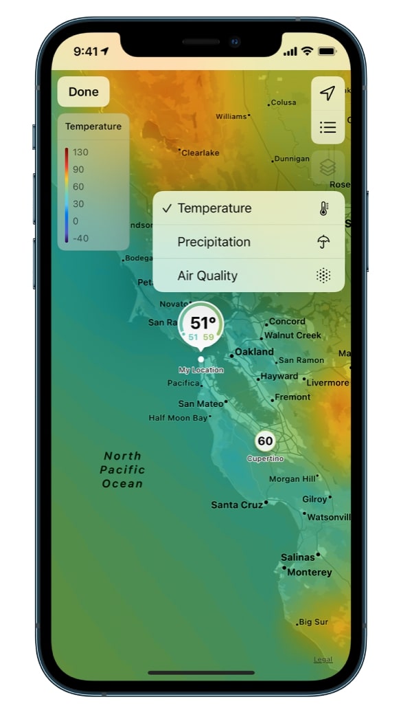 iphone app weather map