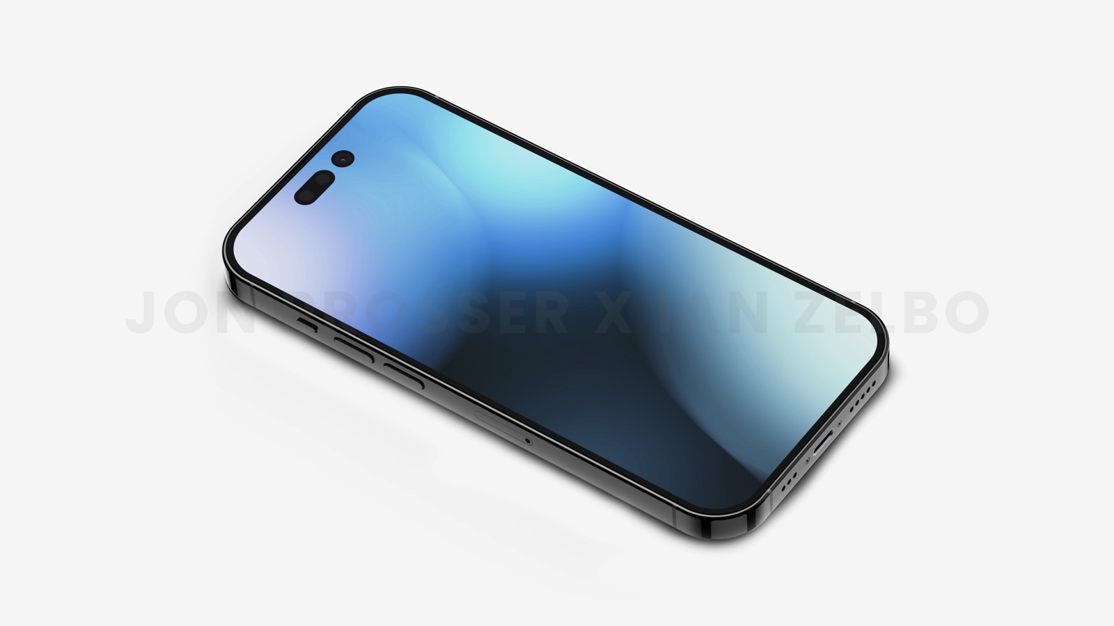 iPhone 14 Pro render: Apple's new display design.