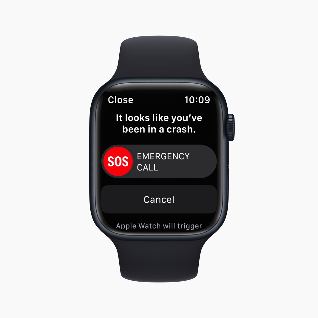 Apple Watch Series 8 Crash Detection feature.