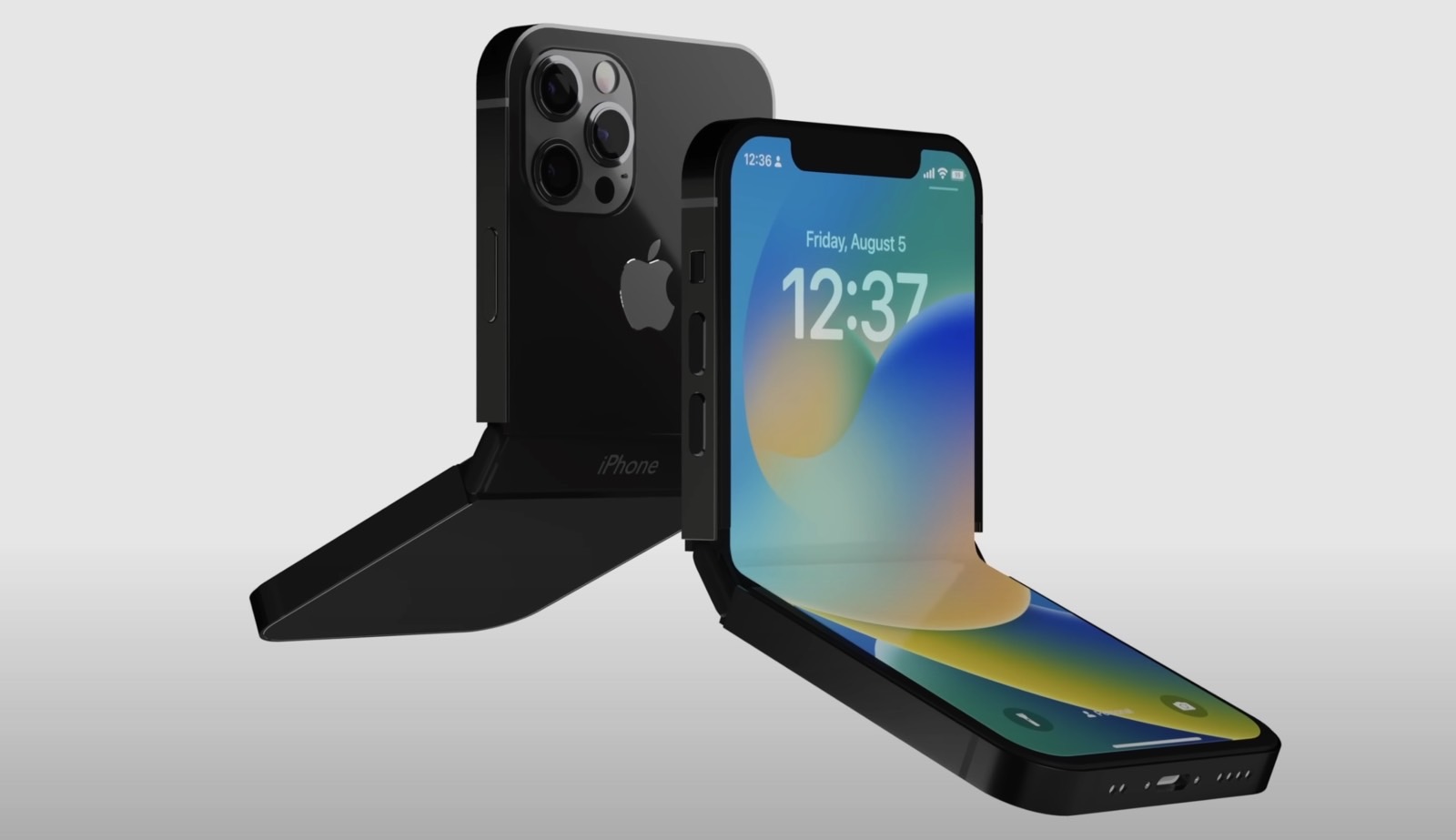 Foldable iPhone V concept render.