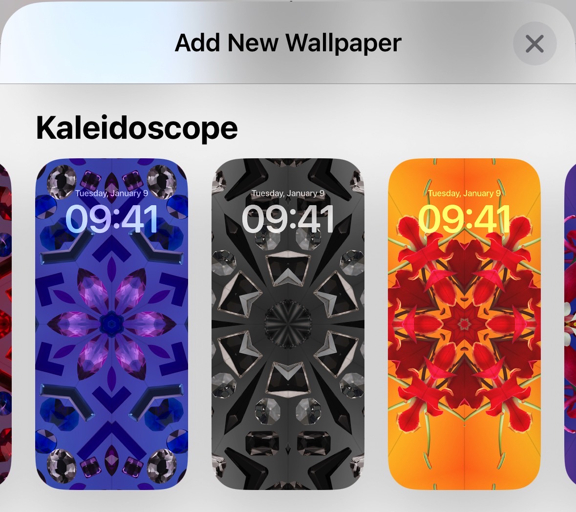 iOS 17 brings a new Kaleidoscope category of wallpapers to iPhone.