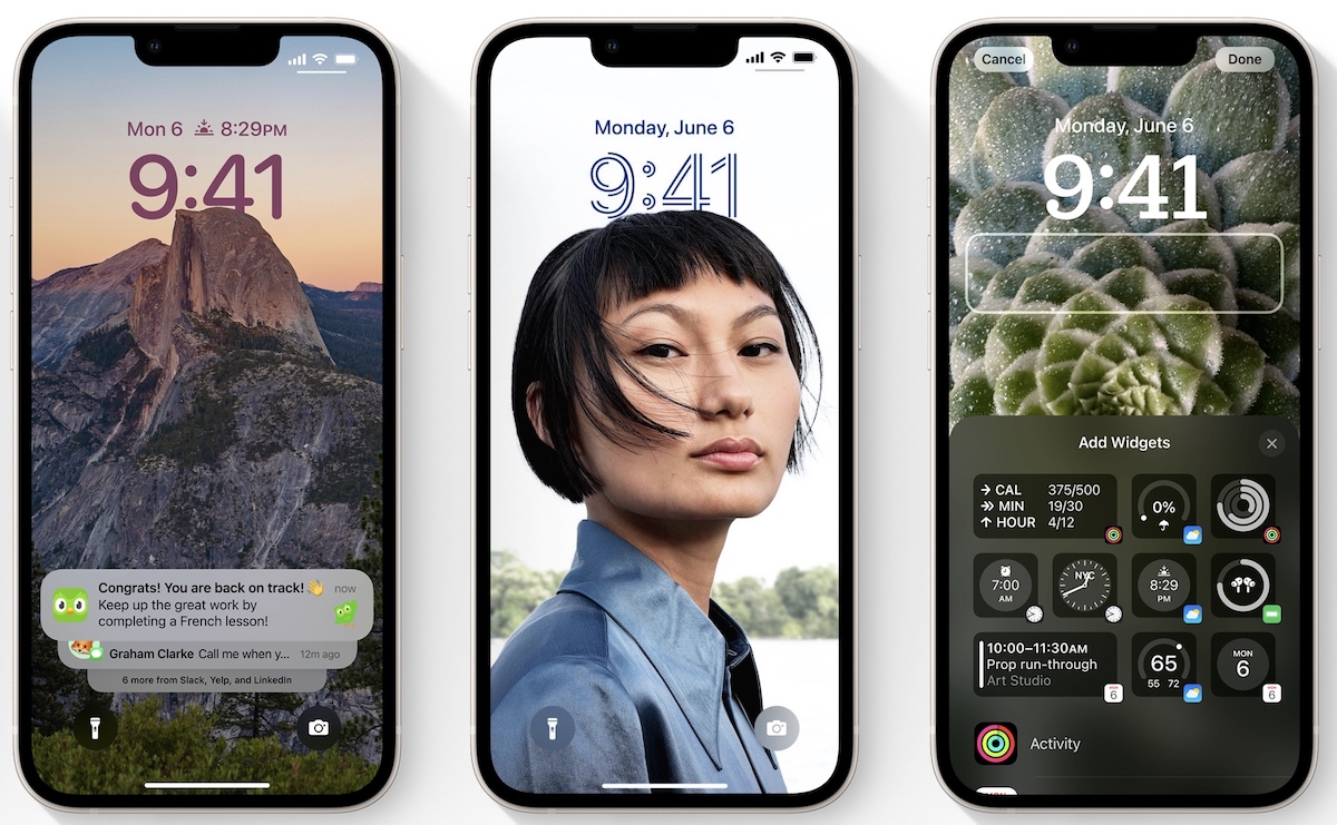 iOS 16 Lock Screen customizations.