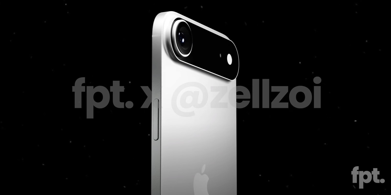 A close-up of the iPhone 17 Air's camera bar.