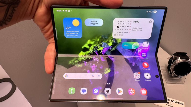 The Galaxy Z Fold 7 in hand.