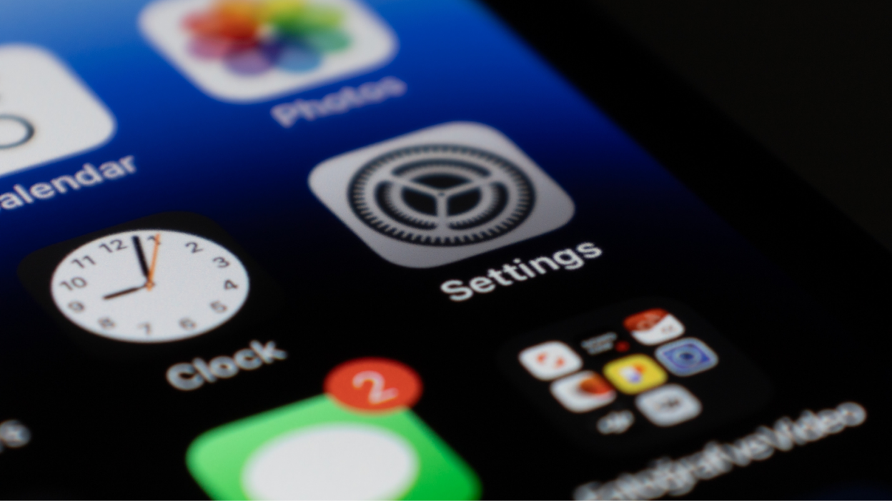 settings app on an iphone