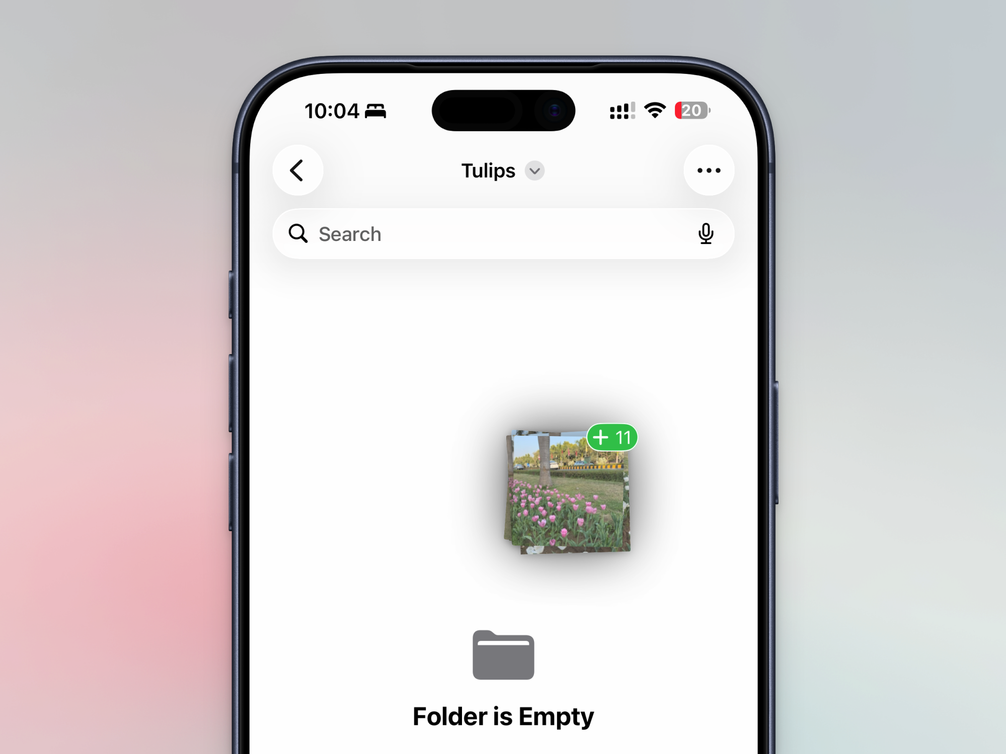 Drag and drop gesture on the iPhone