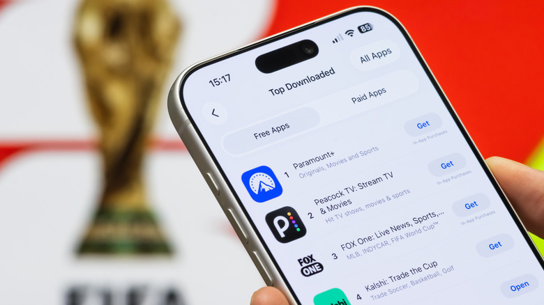 The Top Downloaded list of apps on the App Store.