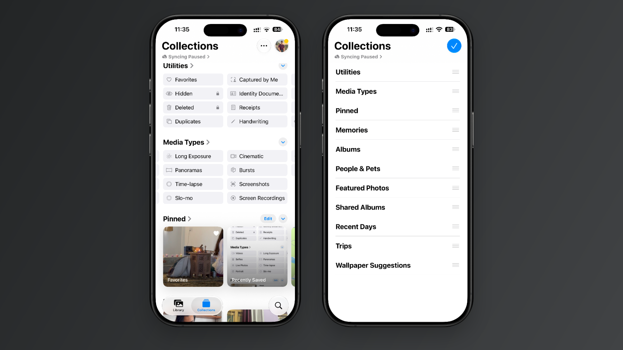 Collections in Apple Photos.