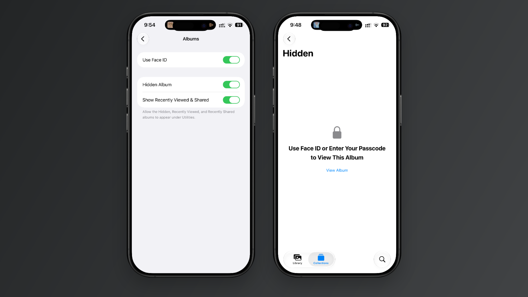 Locking the Hidden Folder on iPhone.